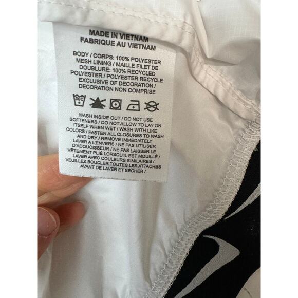 Girls 2007 Cropped Nike Windbreaker Jacket Zip-Up Hoodie Size Medium - Picture 10 of 11